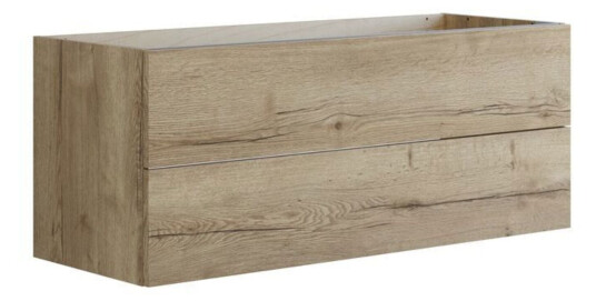 Dansani Inzo Glatt Servantskap 2 Skuff H48 Natur eik / 120cm Dobbel
