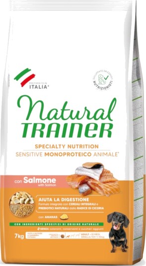 Natural Trainer Tørrfôr Adult Trainer Natural Sensitive No Gluten Small Med Laks 7 kg