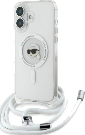 Karl Lagerfeld Crossbody IML Karl Head MagSafe Etui for iPhone 16 - Transparent
