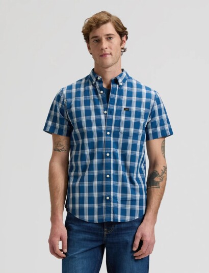 Lee Jeans Lee Button Down Ss Blue M x 00 Lee Jeans Lee Button Down Ss Blue M x 00