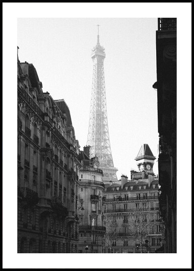 Eiffel Tower Paris Black & White Plakat Plakat / 70x100cm