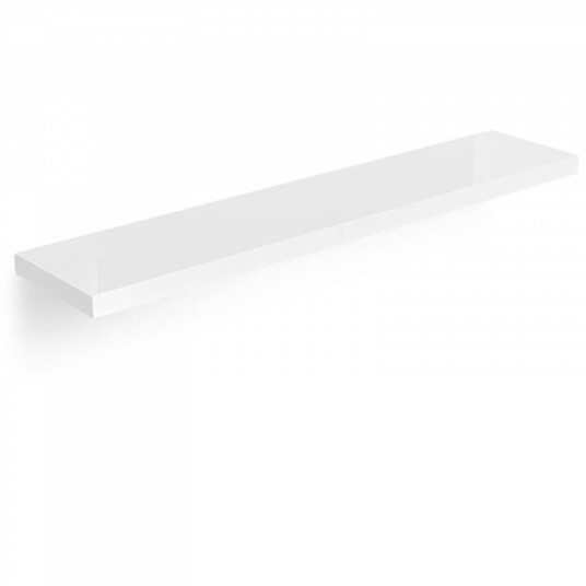 Vegghylle 50 cm høyglans - hvit
