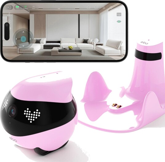 Enabot Robotkamera Til Smarthjem EBO Air2 2k Qhd Rosa