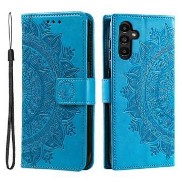 Samsung Galaxy A34 5G Mandala Series Lommebok-deksel Blå