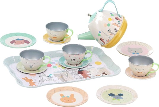 Vilac Musical Tea Set - Paris By Sarah Betz - Multi/patterned - ONE SIZE