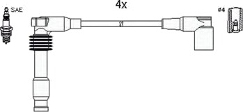 Tennplugg kabelsett HITACHI 134759