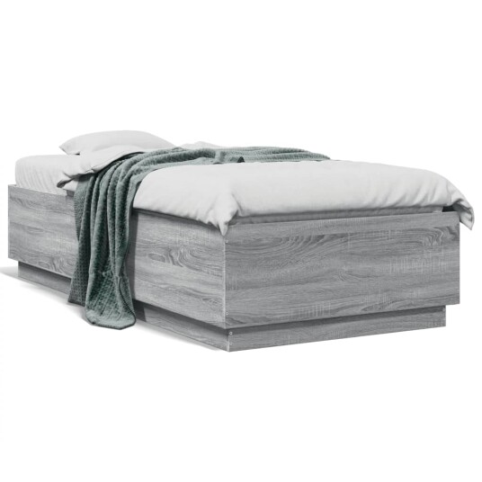  Sengeramme grå sonoma 75x190 cm konstruert tre 8721012274983