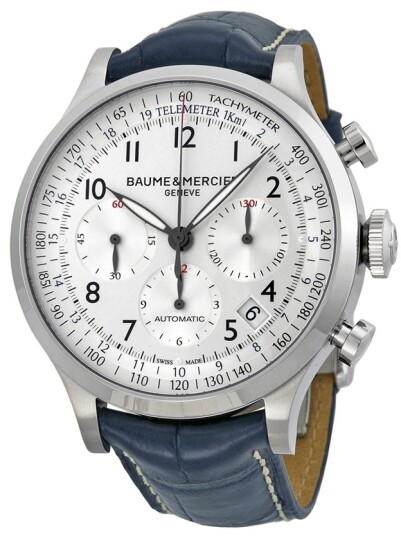 Baume & Mercier Herreklokke MOA10063 CAPELAND Sølvfarget/Lær