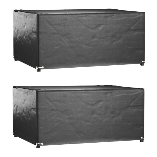 vidaXL Hagemøbeltrekk 2 stk 8 maljer 180x135x80 cm rektangulær