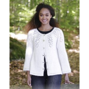 Nineveh by DROPS Design Jakke Strikkeoppskrift str. S XXXL Small