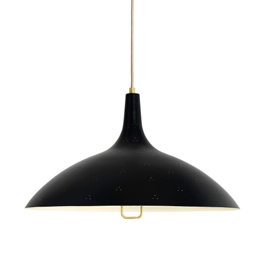1965 Taklampe Messing/ Sort