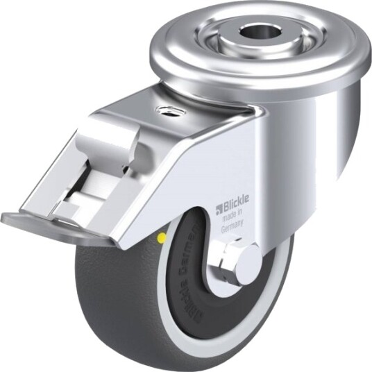 Blickle 852179 Ler-Path 80Kf-Fi-Els Styrehjul Med Brems, Hjuldiameter 80 Mm, Bæreevne (Maks.) 100 Kg, 1 Stk
