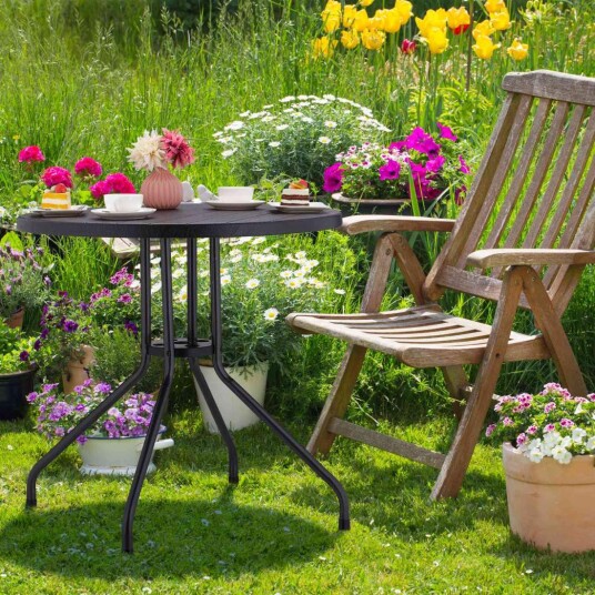 Hagebord i sort trelook Hagebord i sort trelook