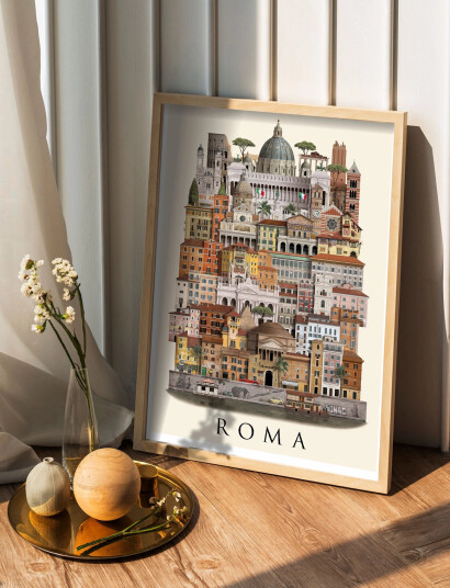 Martin Schwartz Rome Small Poster - Multi/patterned - 29.7X42CM