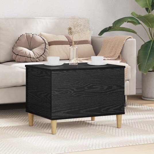  Nattbordskap Svart eik 60 x 44.5 x 45 cm Konstruert tre