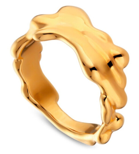 Jane Kønig Big Drippy Ring 18 kt. Gullbelagt sølv BDR-H22-50 - Dame - 925 sterling silver