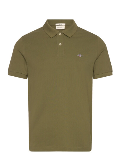 GANT Slim Shield Ss Pique Polo - Grey - XXL