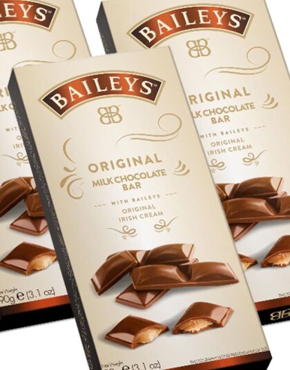 15 stk Baileys Original Melkesjokoladeplate 90g   Hel Eske 1350 gram