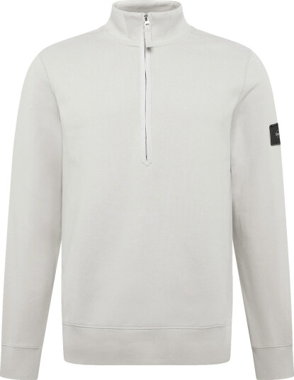 Calvin Klein Jeans Ls Eu 350Terry Badge Qtr Zip Cream M