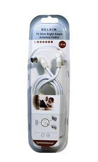 Belkin PRO Series - Antennekabel - IEC-kobling (hann) til IEC-kobling (hunn) - 10 m - koaksial - hvit - høyrevinklet kontakt