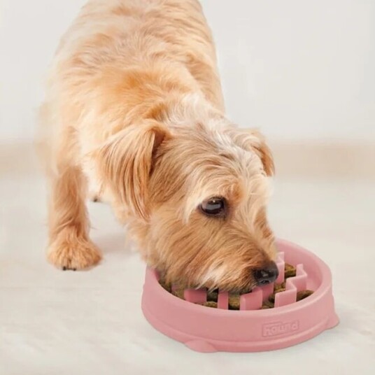 Outward Hound Spis-Sakte Hundematskål Wave Rosa 14 cm