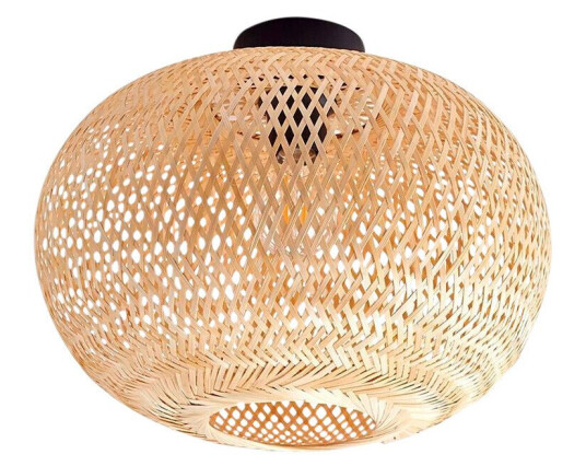 Lindby taklampe Kessia naturlig bambus Ø 40 cm