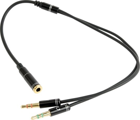 Cablexpert Audioadapter 4 Polsminijakk Hunn Til Mini Phone Stereo 3.5 Mm Hann 20 Cm Svart