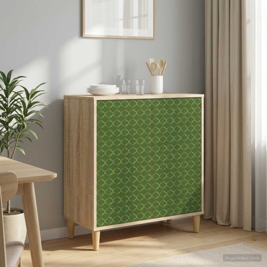 vidaXL Serviesskap GELEEN Sonoma 69 x 33 x 75 cm Konstruert tre