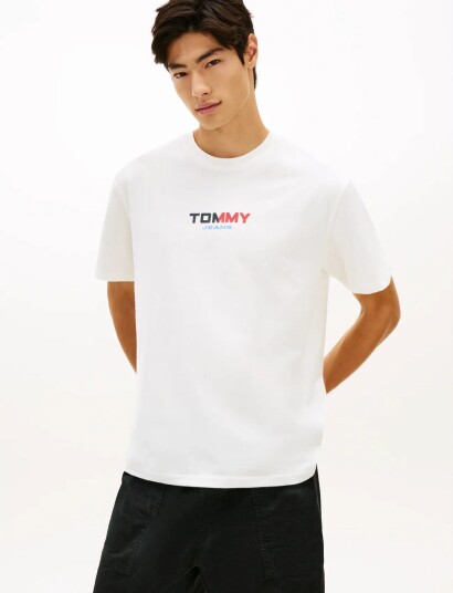 Tommy Jeans Tjm Rlx La Backprint Ss Tee Ext   White   S