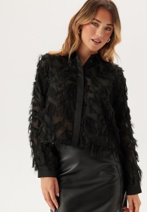 SELECTED FEMME Slfmyline Ls Fluffy Cropped Sh Black 34 SELECTED FEMME Slfmyline Ls Fluffy Cropped Sh Black 34