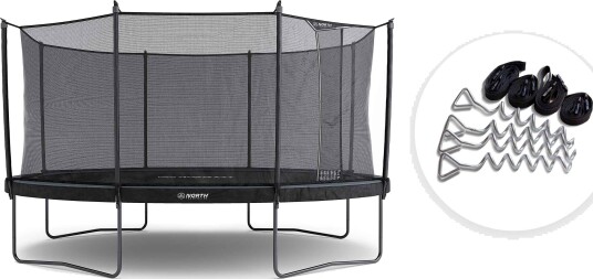 Trampoline North Pioneer Oval / 5,0 m x 3,5 m / Trampoline + Forankringssett