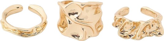 Ellos Collection Ringer med asymmetrisk design 3 pakning Gul