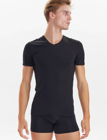 JBS Jbs 2-Pack V-Neck Bamboo - Black - XL