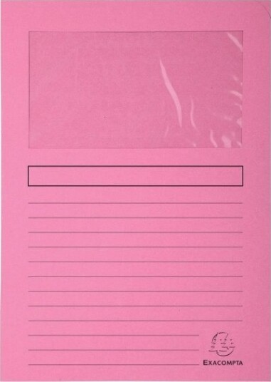 Exacompta 50156E Konvensjonell Filmappe A4 Kartong Rosa 160 G/M² 220 Mm