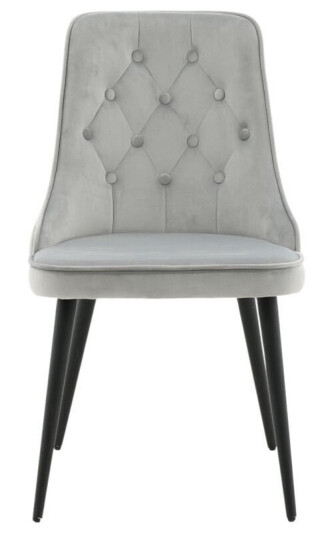VelvetDeluxe spisestuestoler velour lysegrå. VelvetDeluxe spisestuestoler velour lysegrå.