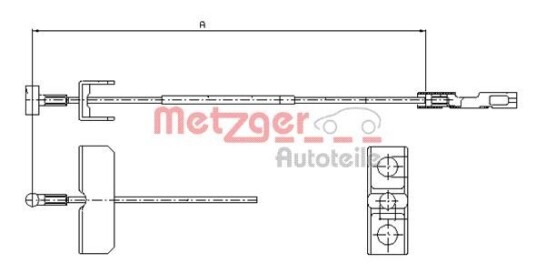 Metzger Tautrekk parkeringsbrems METZGER 11.6802