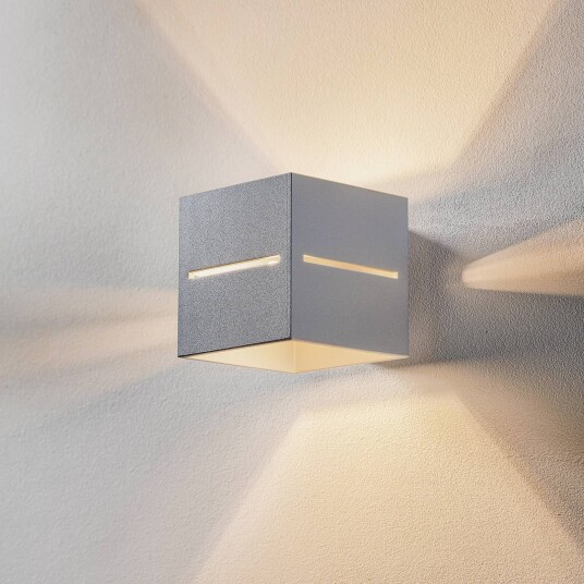 SOLLUX LIGHTING Vegglampe Top up/down grå lampekropp