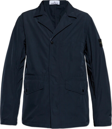 Stone Island Micro Twill Blazer Jacket Navy