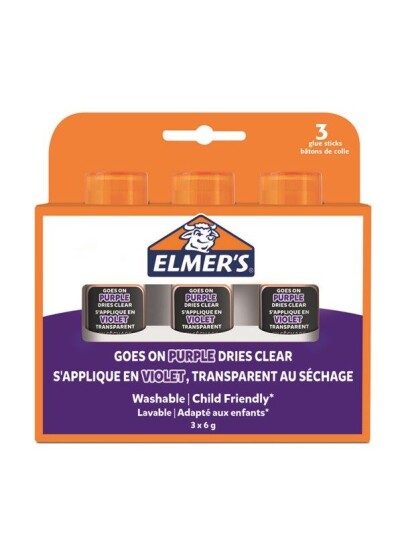 Elmer's 6 gram Disappearing Fiolett limstift 3-blister Elmer's 6 gram Disappearing Fiolett limstift 3-blister