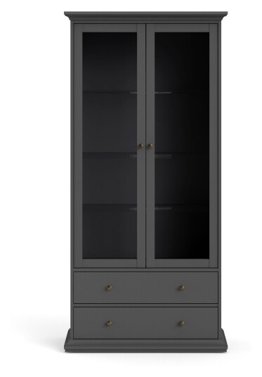 Tvilum Paris vitrine, Grå Unoliving