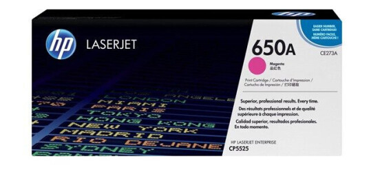 HP 650A / CE273A Magenta Toner - Laser toner Rød
