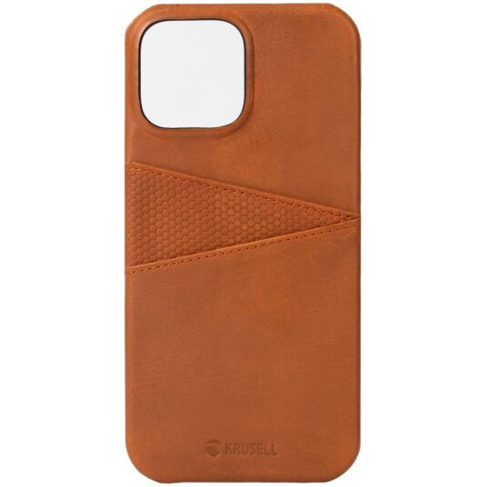 Krusell Leather Cardcover Iphone 13 Cognac