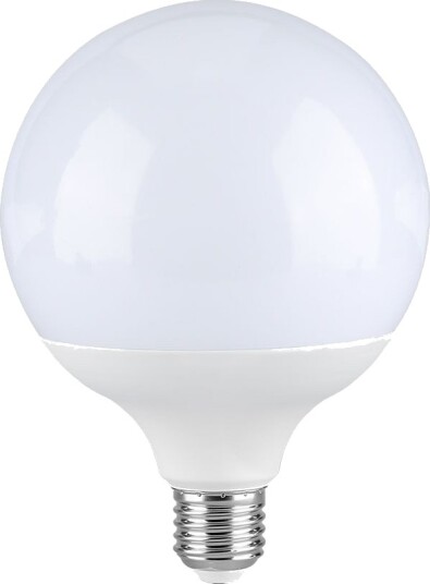 V Tac E27 18W LED globepære G120   110lm/W Samsung LED chip 6500K kald hvit   Kulør : Kald