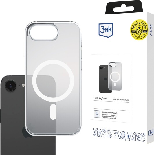 3mk Frosty MagCase Deksel for iPhone 16e   Hvit