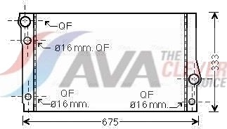 AVA COOLING SYSTEMS BW2354 Radiator motorkjøling