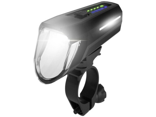 FISCHER SYKKEL sykkellykt frontlys 100 Lux LED batteridrevet sort (007790)
