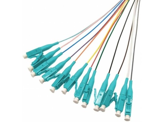 Tecline Fiberoptiske Pigtails Om3 Farget Lc/Upc 2,0 M 12 Stykker (20500016)