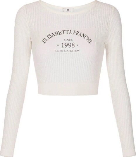 Elisabetta Franchi Dame Strikkevarer Hvit L,