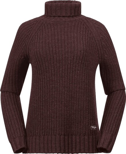 Bergans Women's Nordmarka Merino High Neck Jumper Amarone Red L Bergans Women's Nordmarka Merino High Neck Jumper Amarone Red L