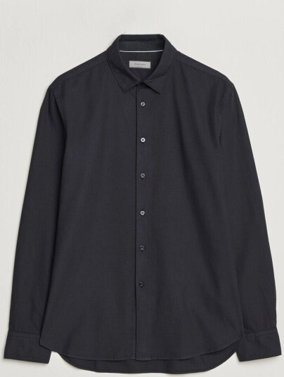 Canali Garment Dyed Cotton Shirt Navy